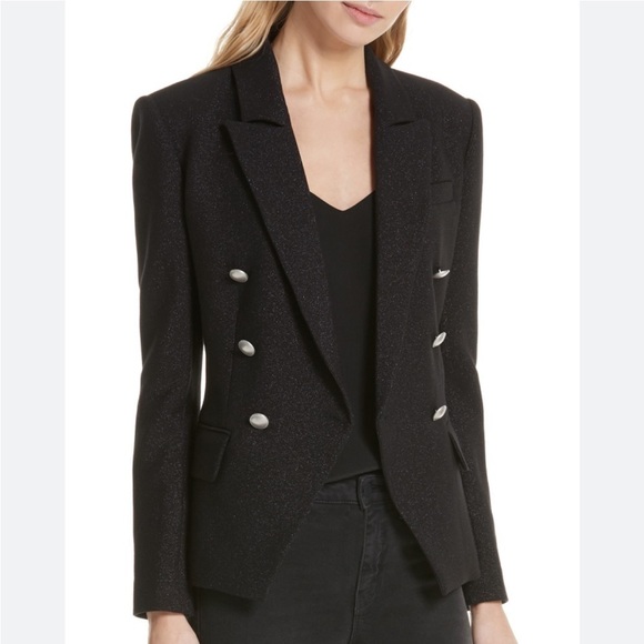 L’AGENCE Double Breasted Kenzie Blazer Jacket - Picture 1 of 7